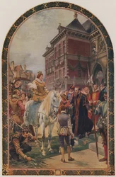 The opening of the first Royal Exchange by Queen Elizabeth I, London, 23 January 1571